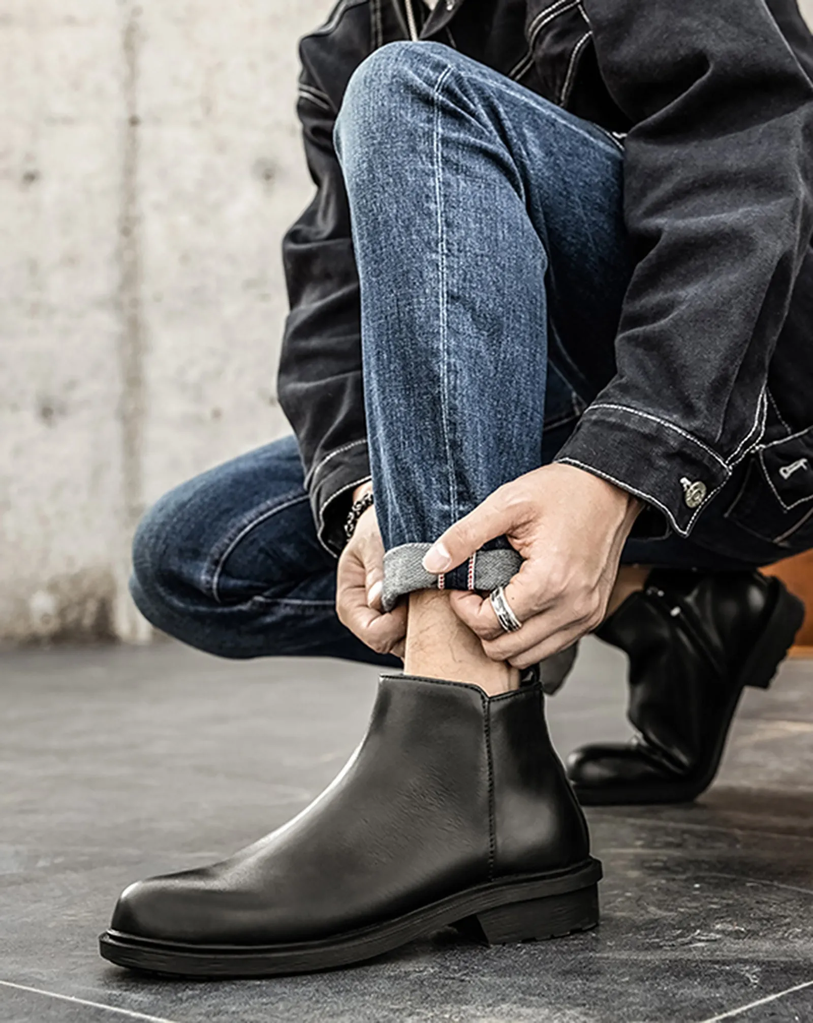 Men's  Chelsea Boots Genuine Leather
