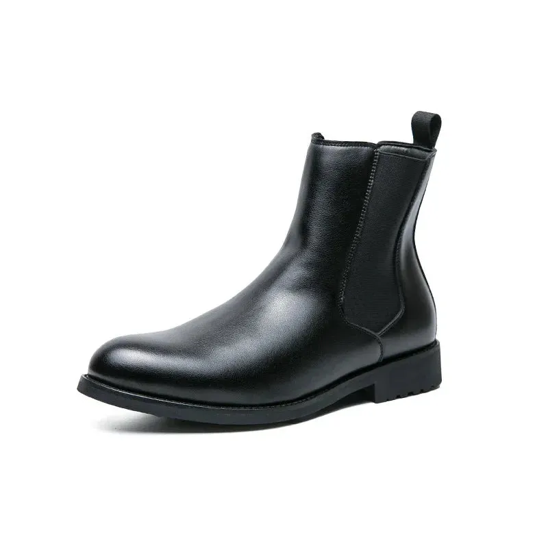 Men's Retro Leather Chelsea Boots - British Style Ankle Boots 2024