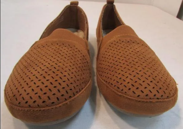 Mia Amore "Alison" Rust Textured Slip on Flats