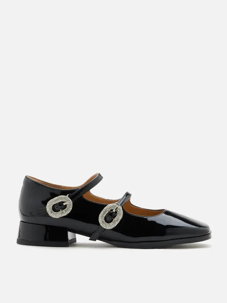 Milana Patent Double Buckled Mary Jane Heels