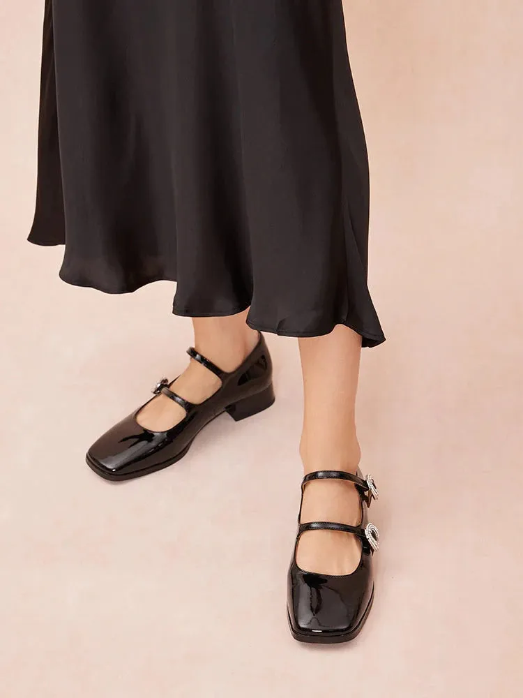 Milana Patent Double Buckled Mary Jane Heels
