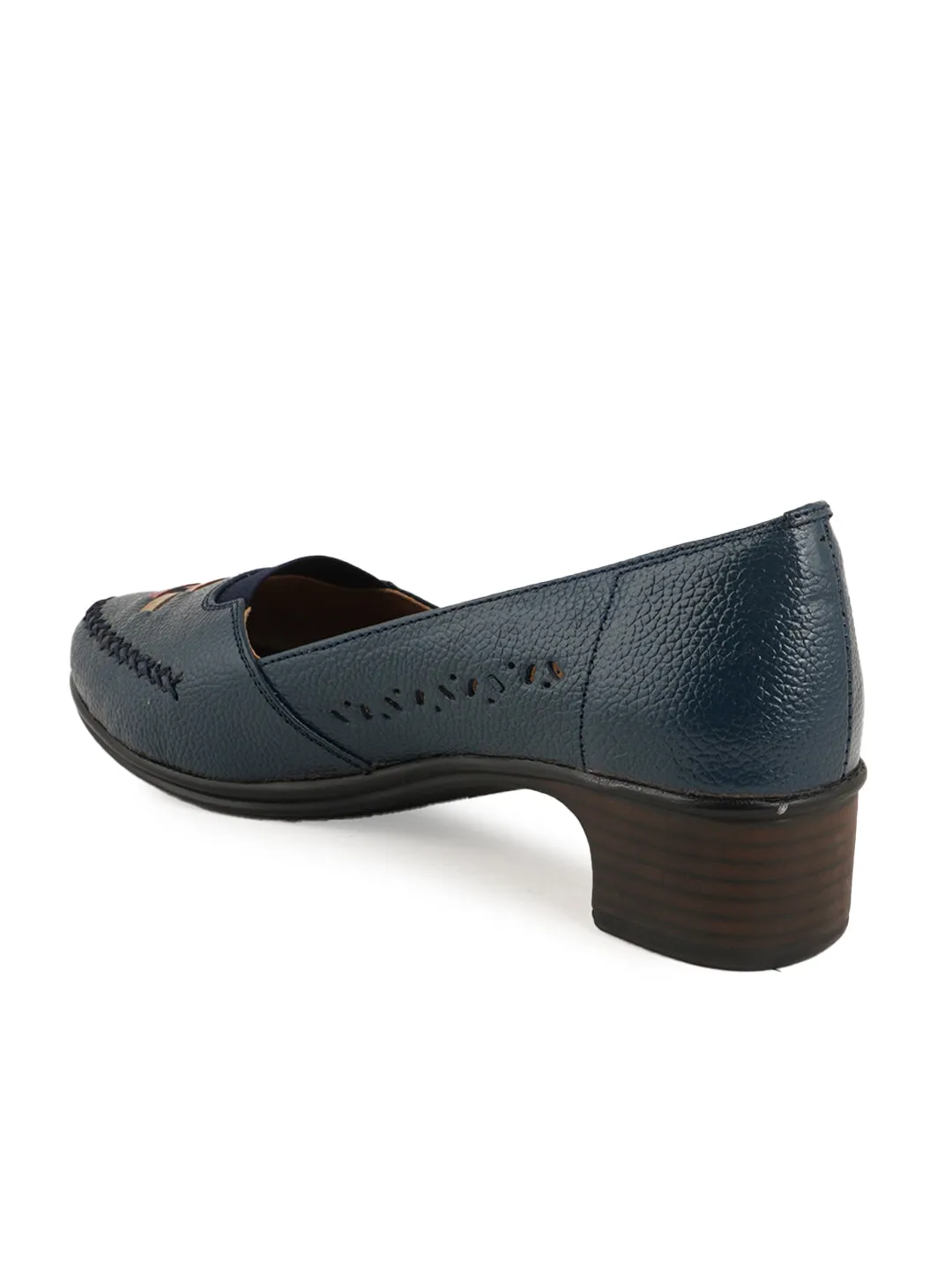 Pelle Albero Block Heel Blue Multi Ballerina