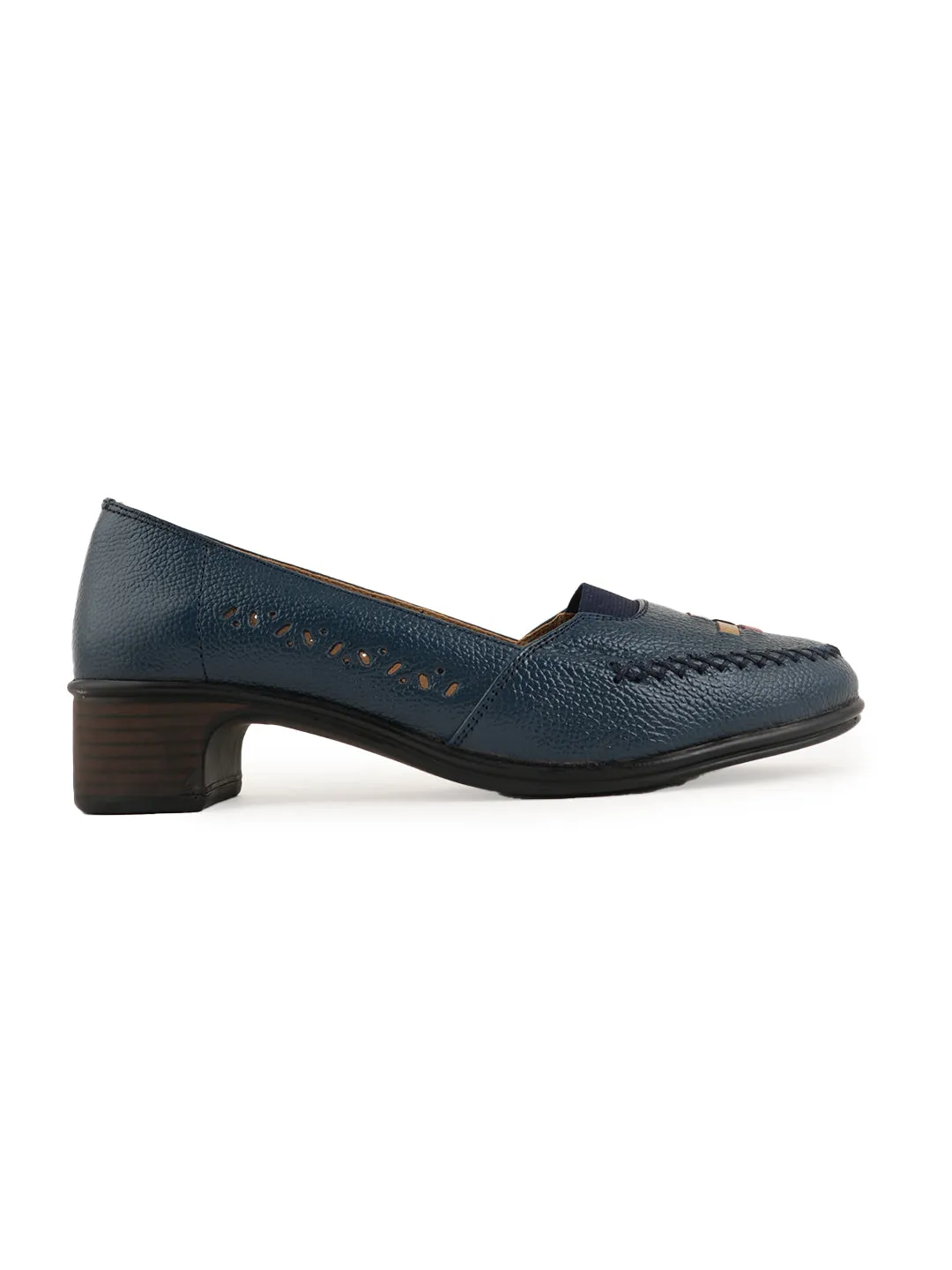 Pelle Albero Block Heel Blue Multi Ballerina