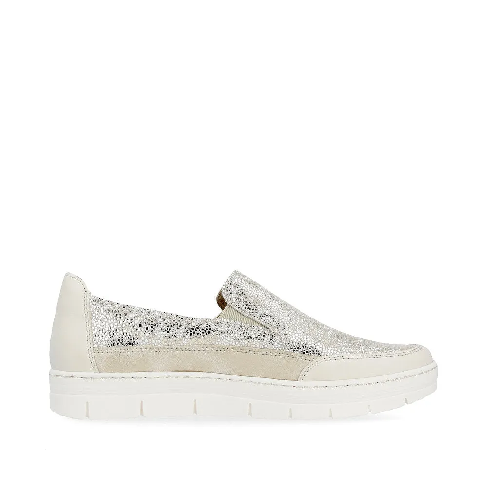 Remonte Ladies Metallic Slip On Casual Shoe