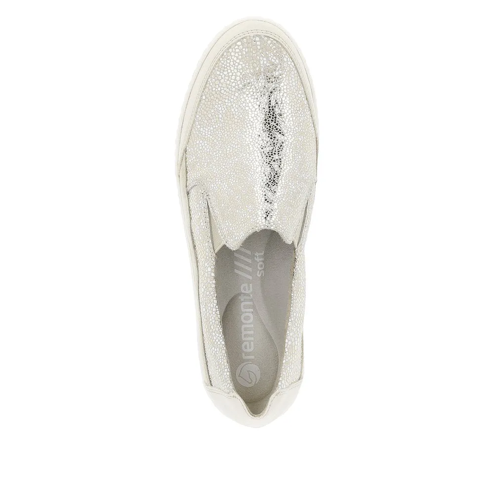Remonte Ladies Metallic Slip On Casual Shoe