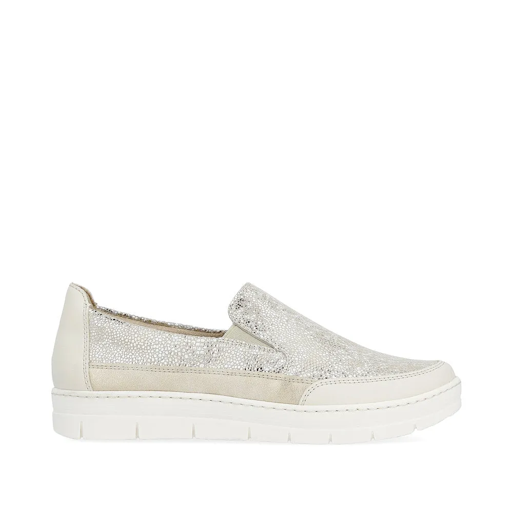Remonte Ladies Metallic Slip On Casual Shoe