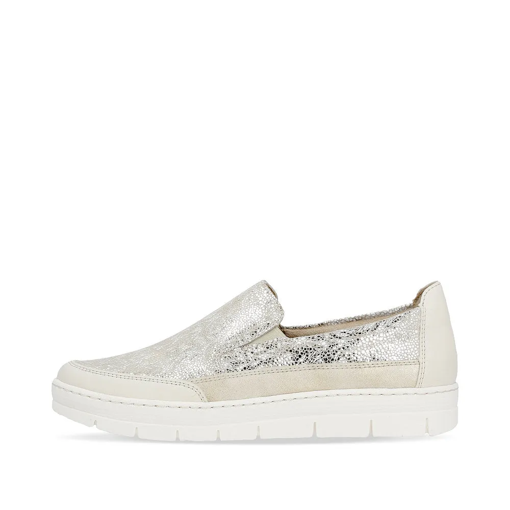 Remonte Ladies Metallic Slip On Casual Shoe
