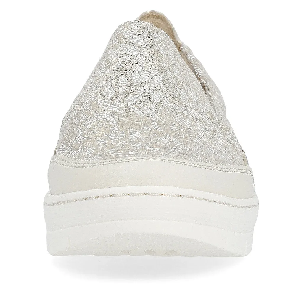 Remonte Ladies Metallic Slip On Casual Shoe