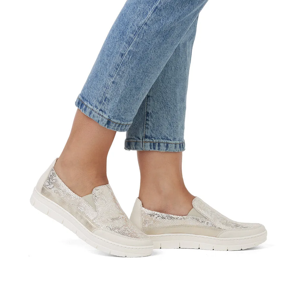 Remonte Ladies Metallic Slip On Casual Shoe