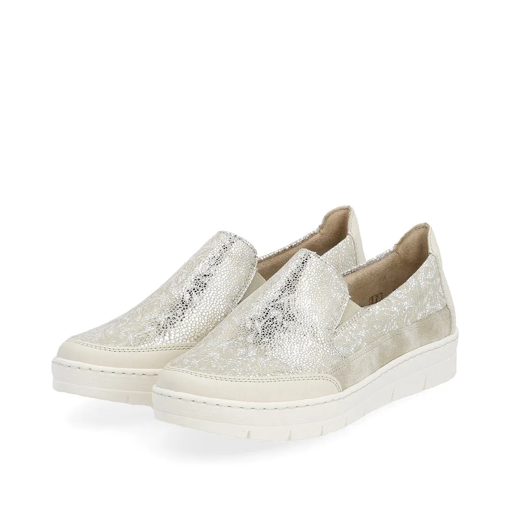 Remonte Ladies Metallic Slip On Casual Shoe