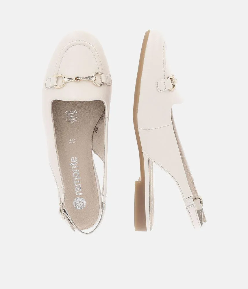 Remonte Pretty Beige Slingback Flats