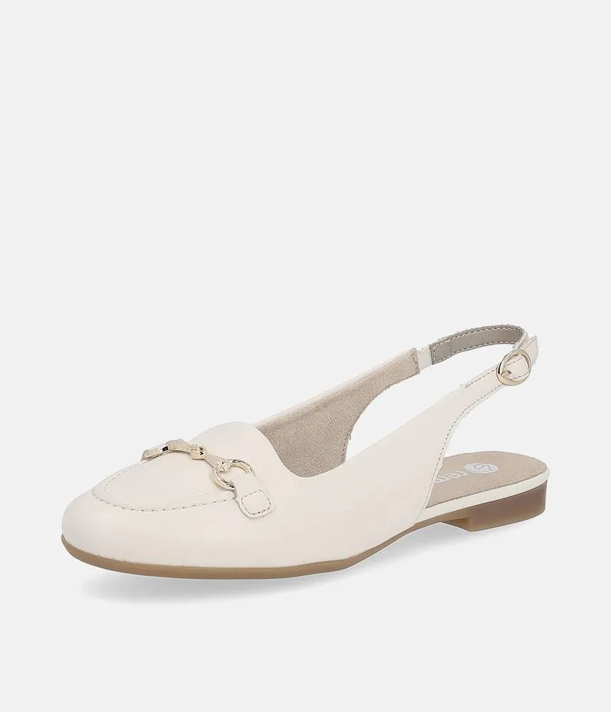 Remonte Pretty Beige Slingback Flats