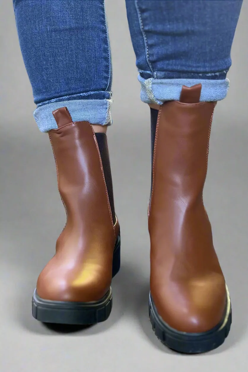 Renley Bootie - Dark Rust