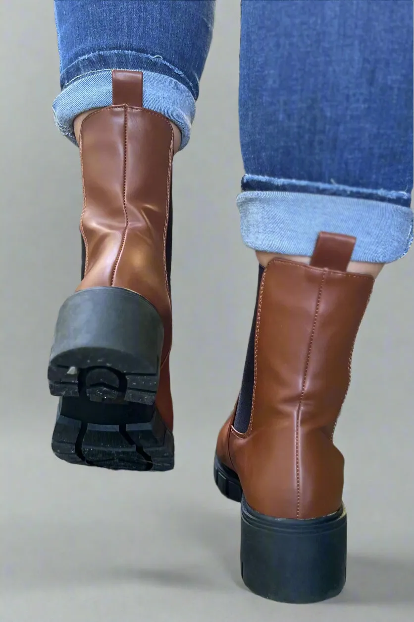 Renley Bootie - Dark Rust