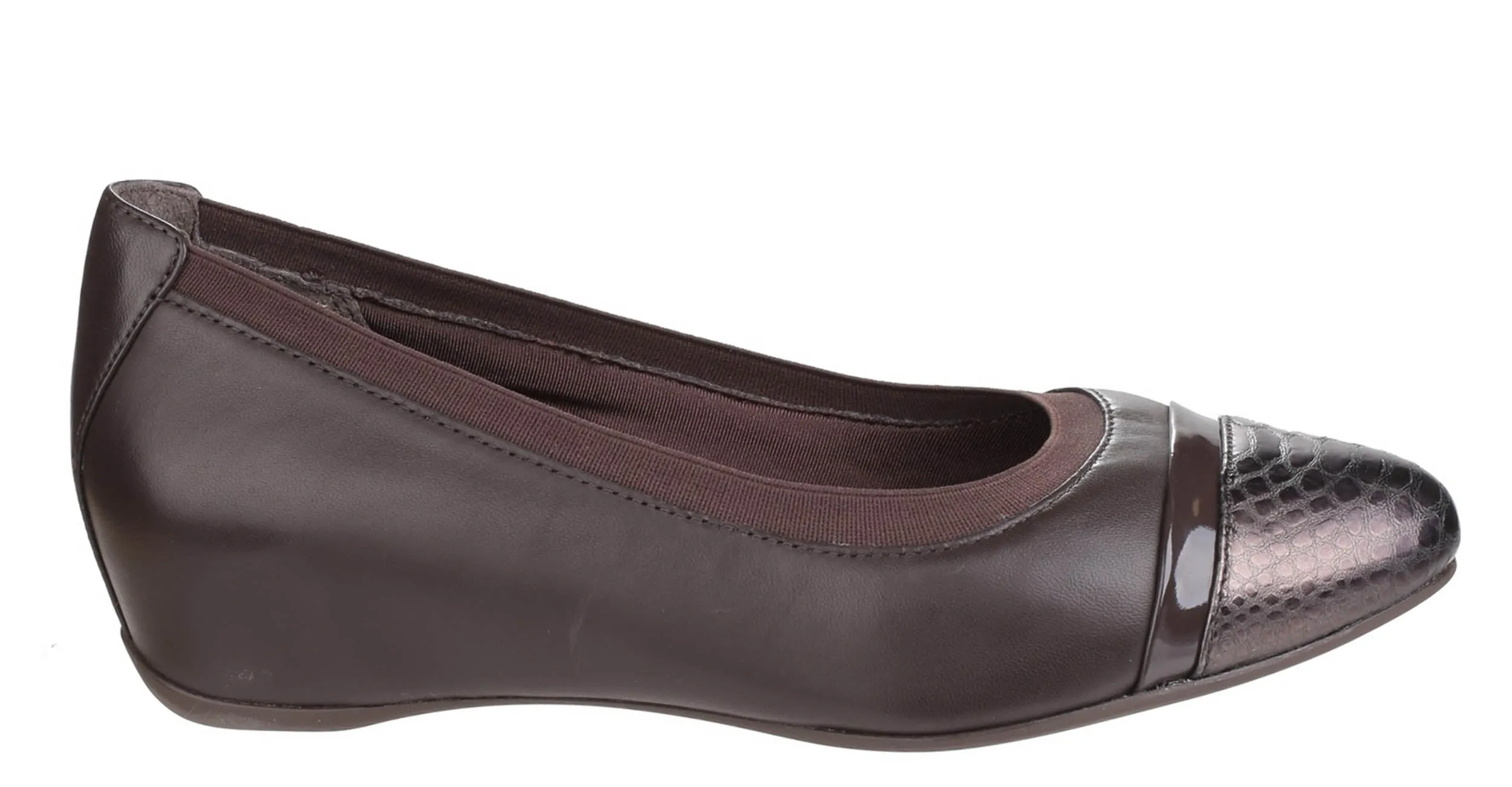 Rockport Total Motion Evangaline V81053 Womens Gore Cap Toe Wedge Shoe