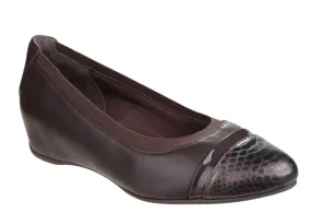 Rockport Total Motion Evangaline V81053 Womens Gore Cap Toe Wedge Shoe
