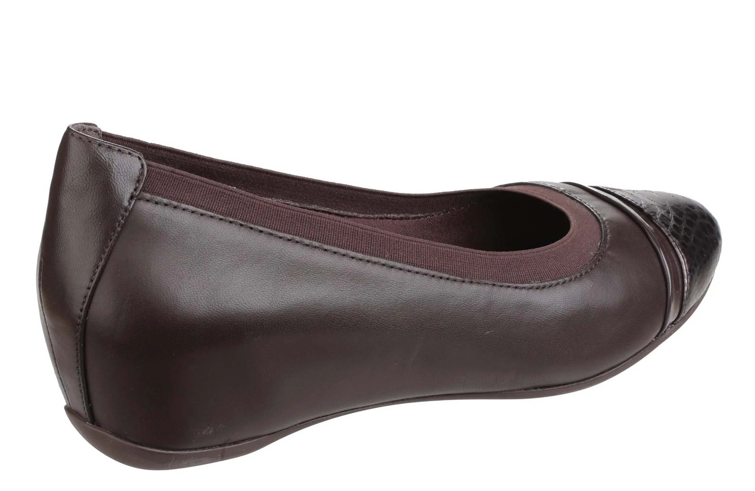 Rockport Total Motion Evangaline V81053 Womens Gore Cap Toe Wedge Shoe