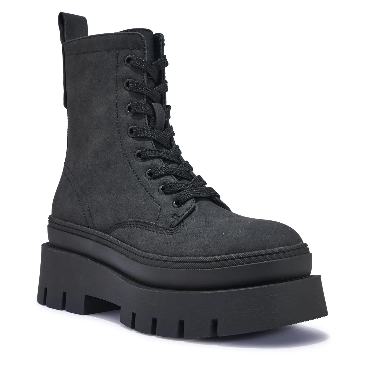 RUM1 DOUBLE CHUNKY LACE UP ANKLE BOOT