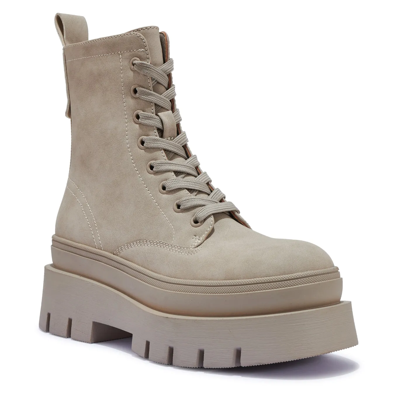 RUM1 DOUBLE CHUNKY LACE UP ANKLE BOOT