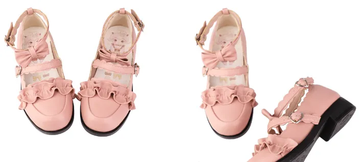 Sheep Puff~Kawaii Lolita Shoes Multicolors