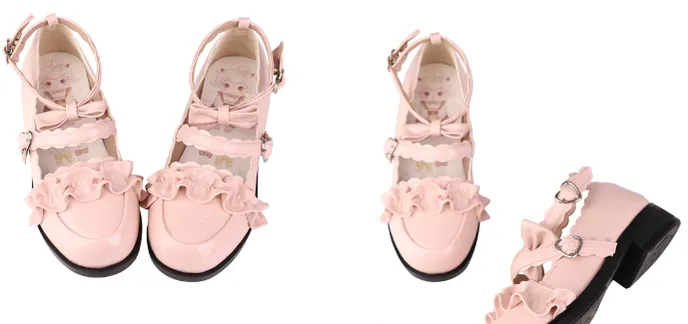 Sheep Puff~Kawaii Lolita Shoes Multicolors