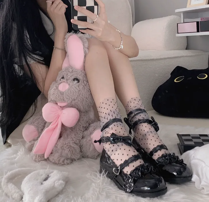Sheep Puff~Kawaii Lolita Shoes Multicolors