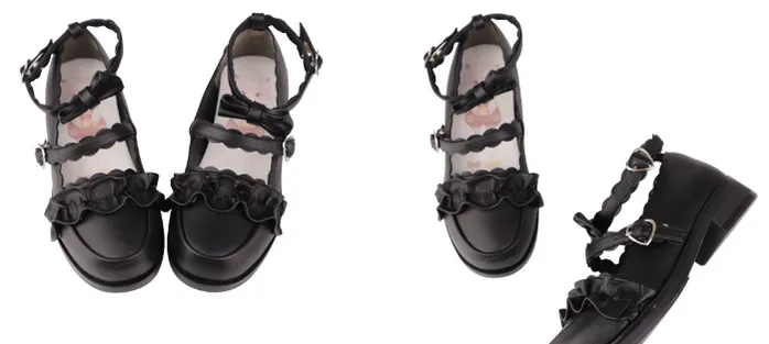 Sheep Puff~Kawaii Lolita Shoes Multicolors