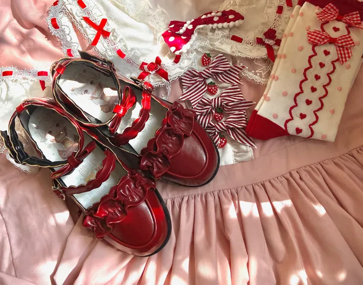 Sheep Puff~Kawaii Lolita Shoes Multicolors