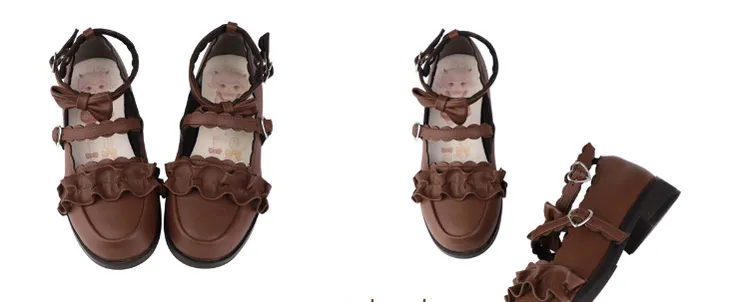 Sheep Puff~Kawaii Lolita Shoes Multicolors