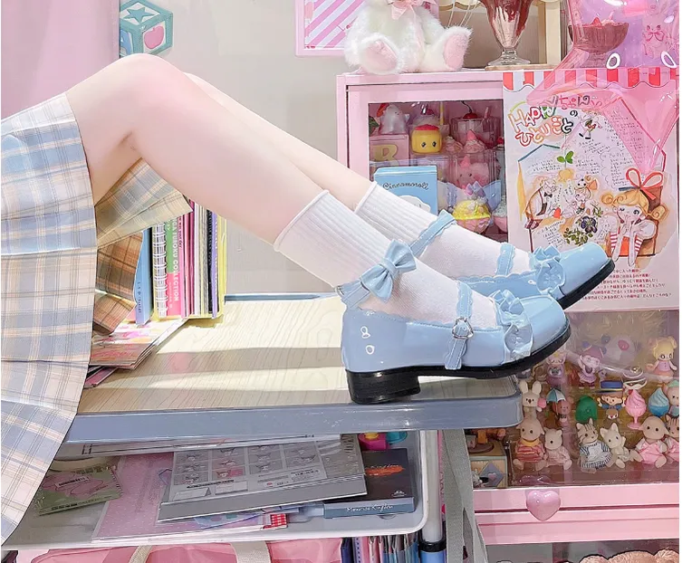 Sheep Puff~Kawaii Lolita Shoes Multicolors