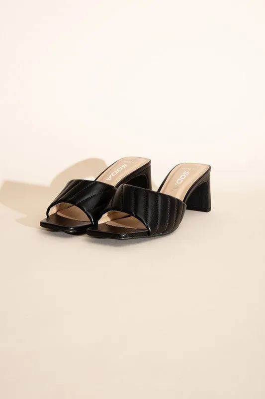 SODA NINA Slide Mule Heels