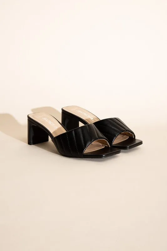 SODA NINA Slide Mule Heels