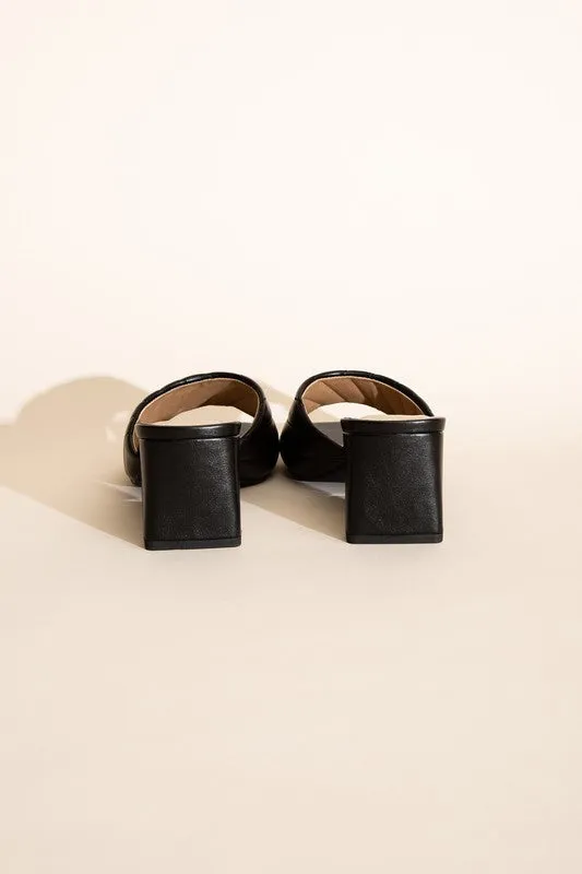 SODA NINA Slide Mule Heels