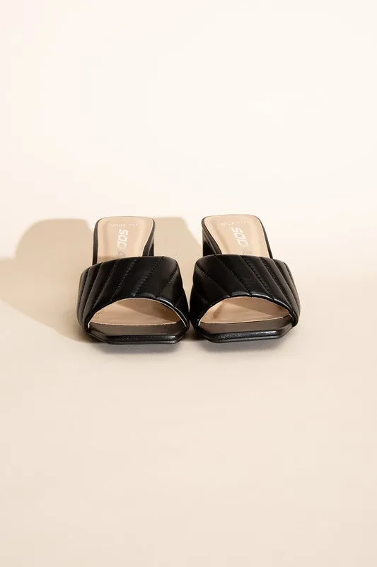 SODA NINA Slide Mule Heels