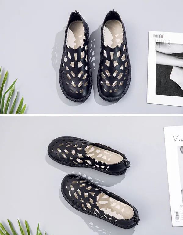 Summer Round Head Leather Flats
