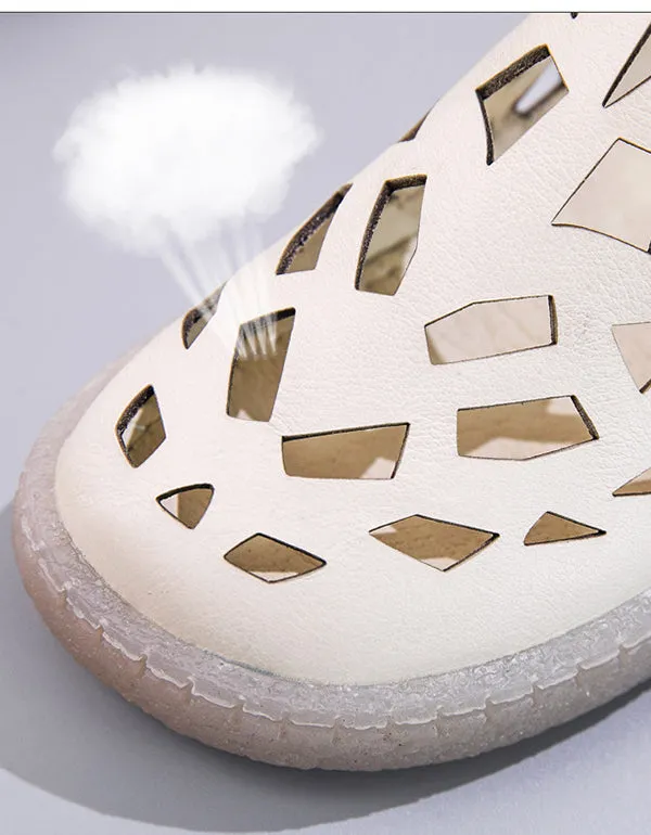 Summer Round Head Leather Flats