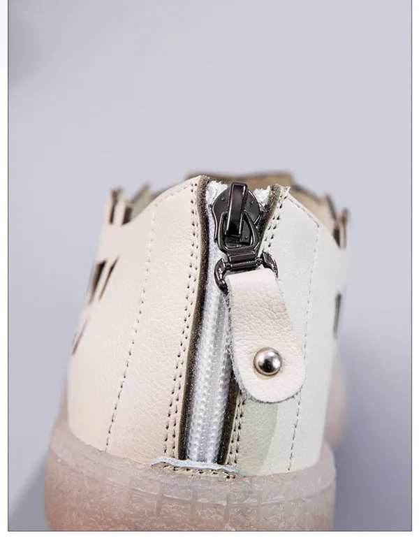 Summer Round Head Leather Flats