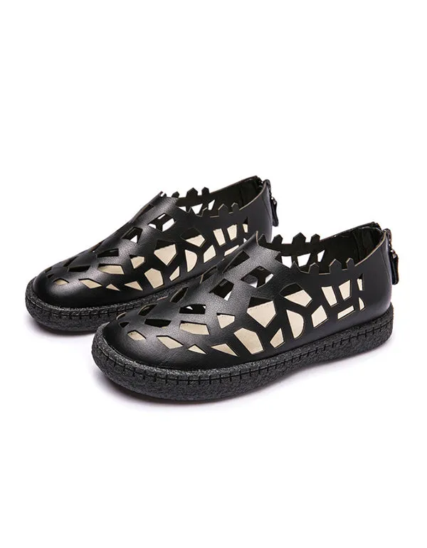 Summer Round Head Leather Flats
