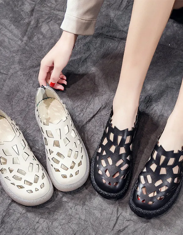 Summer Round Head Leather Flats
