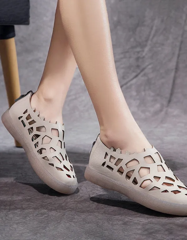 Summer Round Head Leather Flats