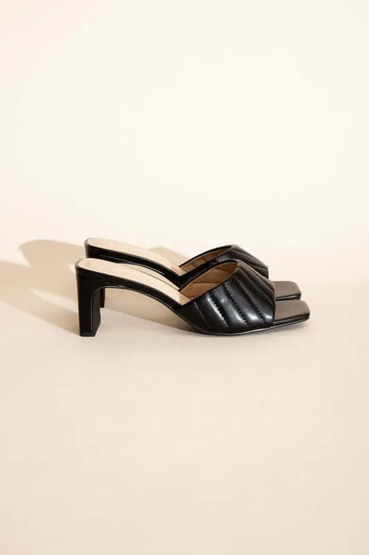 W-NINA Slide Mule Heels Sandals