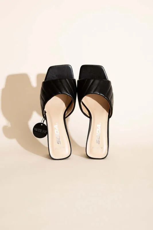 W-NINA Slide Mule Heels Sandals