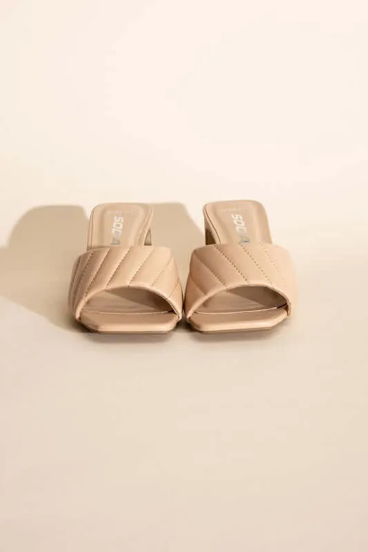 W-NINA Slide Mule Heels Sandals