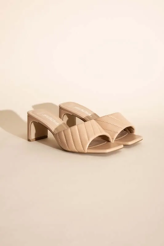 W-NINA Slide Mule Heels Sandals