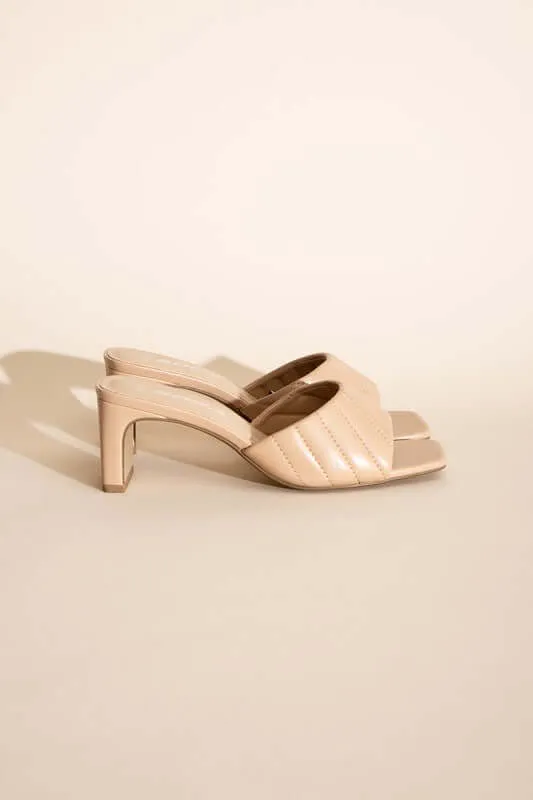 W-NINA Slide Mule Heels Sandals