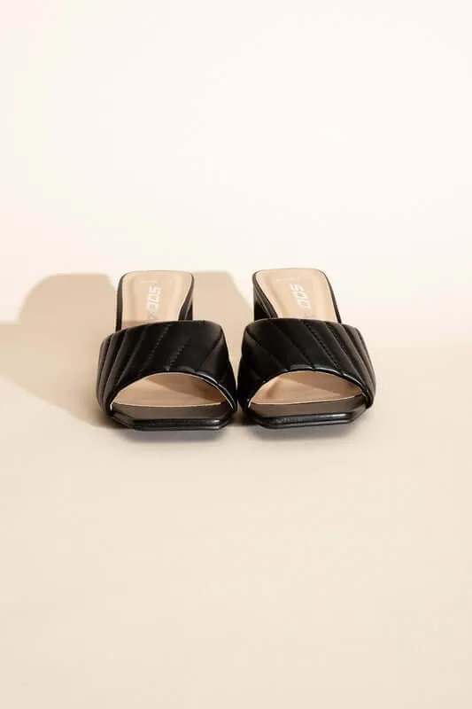 W-NINA Slide Mule Heels Sandals