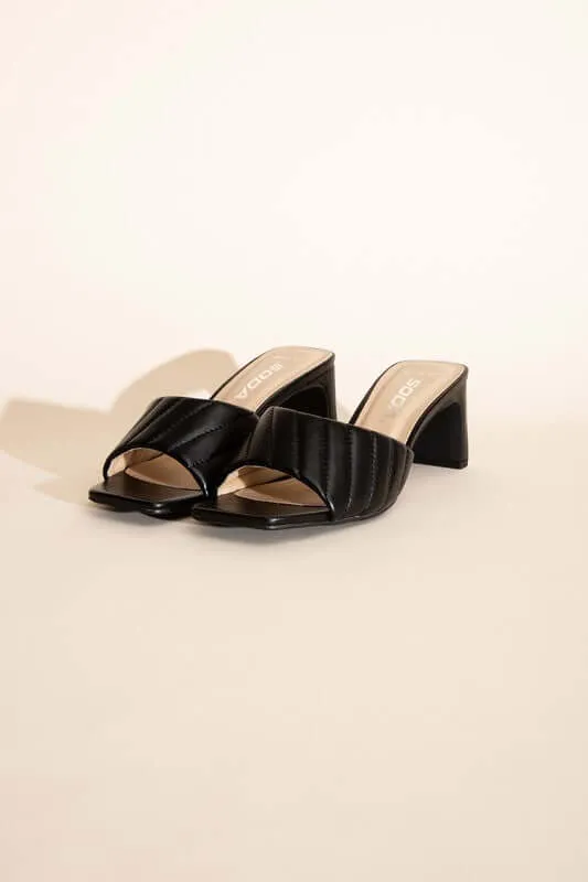 W-NINA Slide Mule Heels Sandals