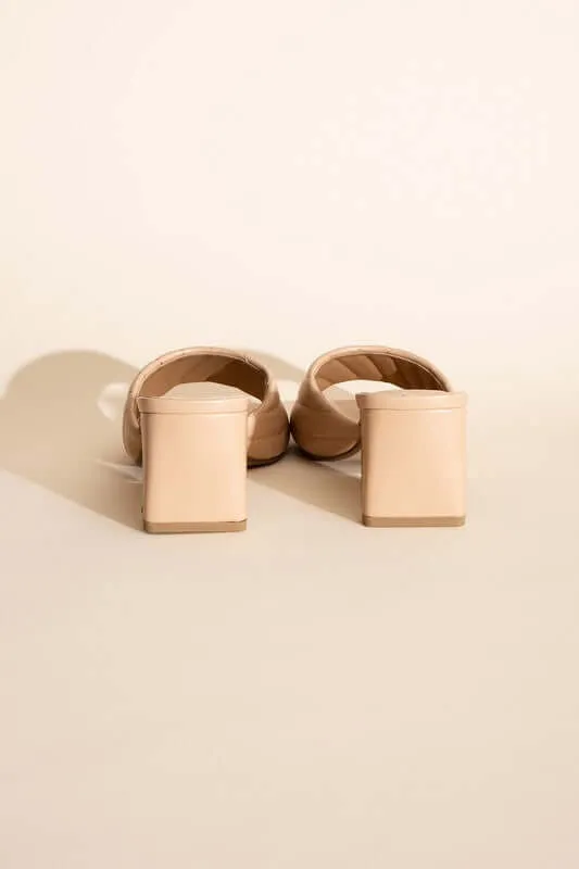 W-NINA Slide Mule Heels Sandals
