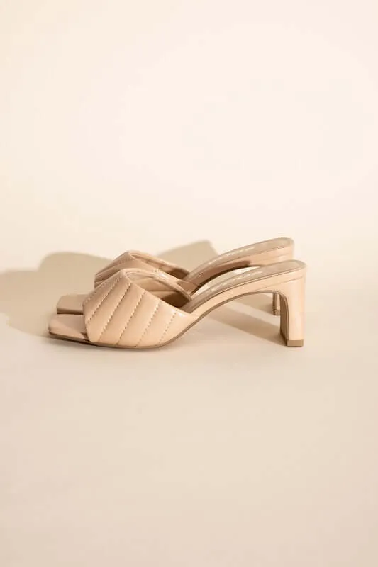 W-NINA Slide Mule Heels Sandals