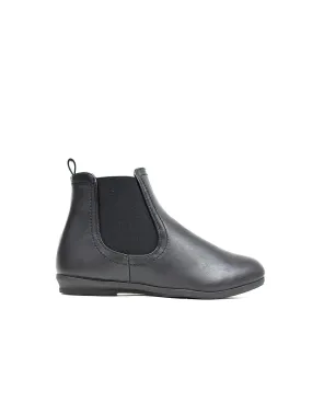 Women's Black Low Wedge Ankle Boots Black